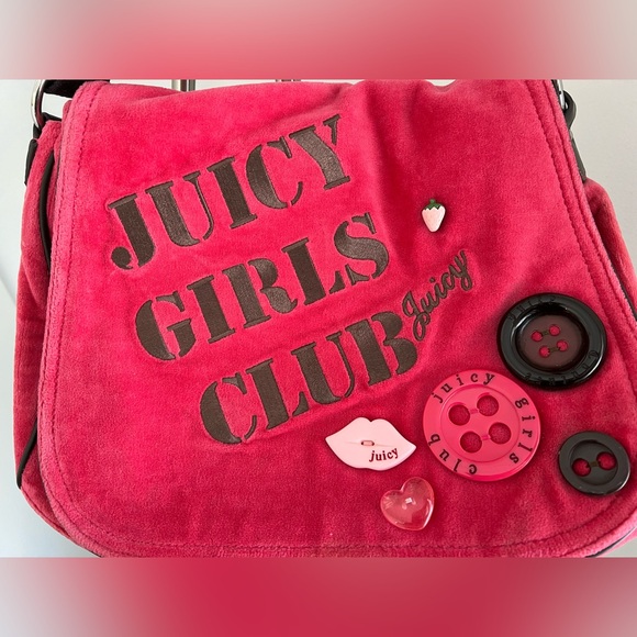 Y2K Juicy Couture Rare Vintage Pink Large Crossbody - Picture 16 of 16